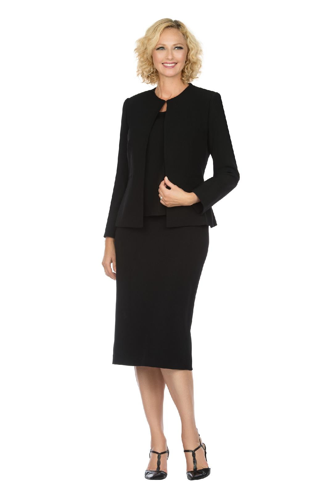 Giovanna Usher Suit S0721C-Black - Church Suits For Less