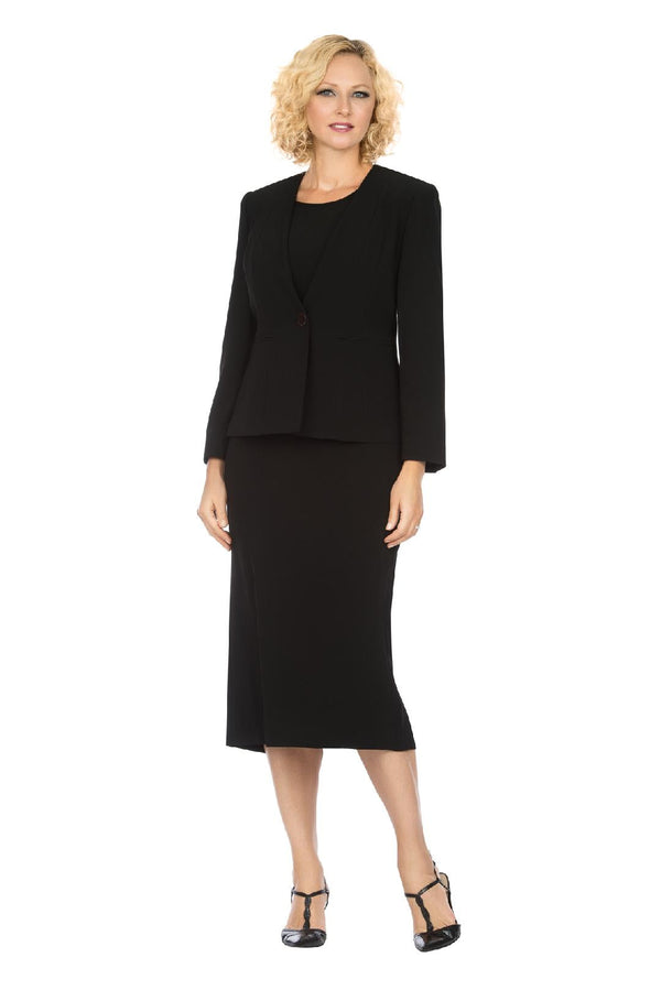 Giovanna Usher Suit S0722C-Black - Church Suits For Less