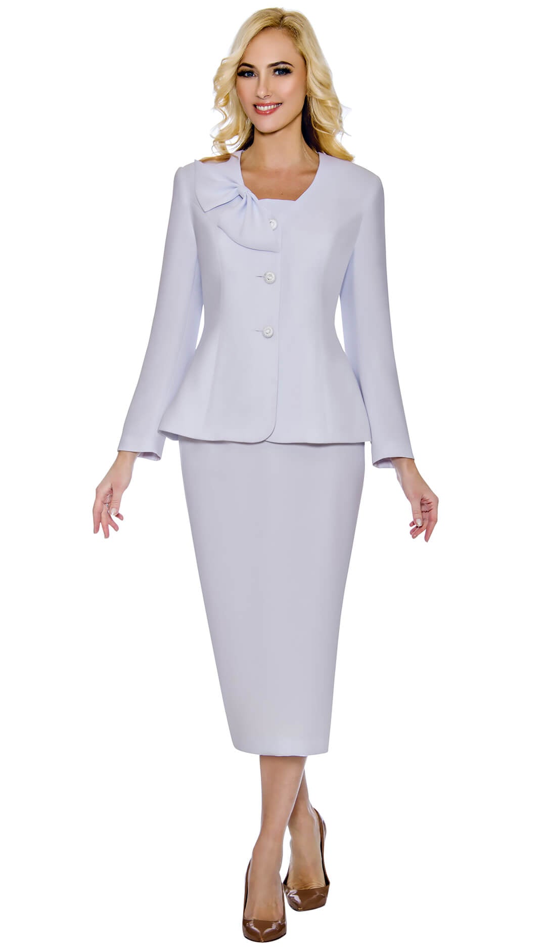 Giovanna Church Suit S0653-White