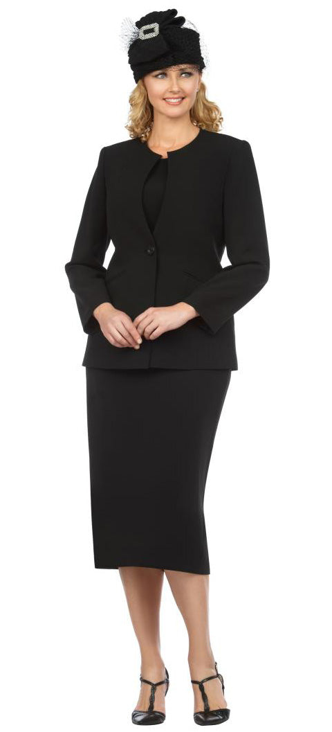Giovanna Usher Suit S0708-Black - Church Suits For Less