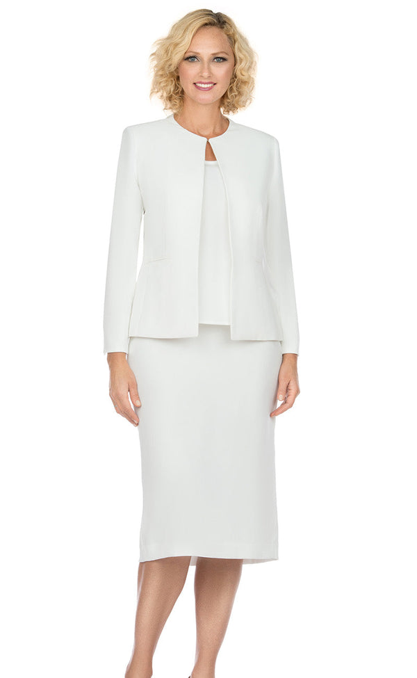 Giovanna Usher Suit S0721C-White - Church Suits For Less