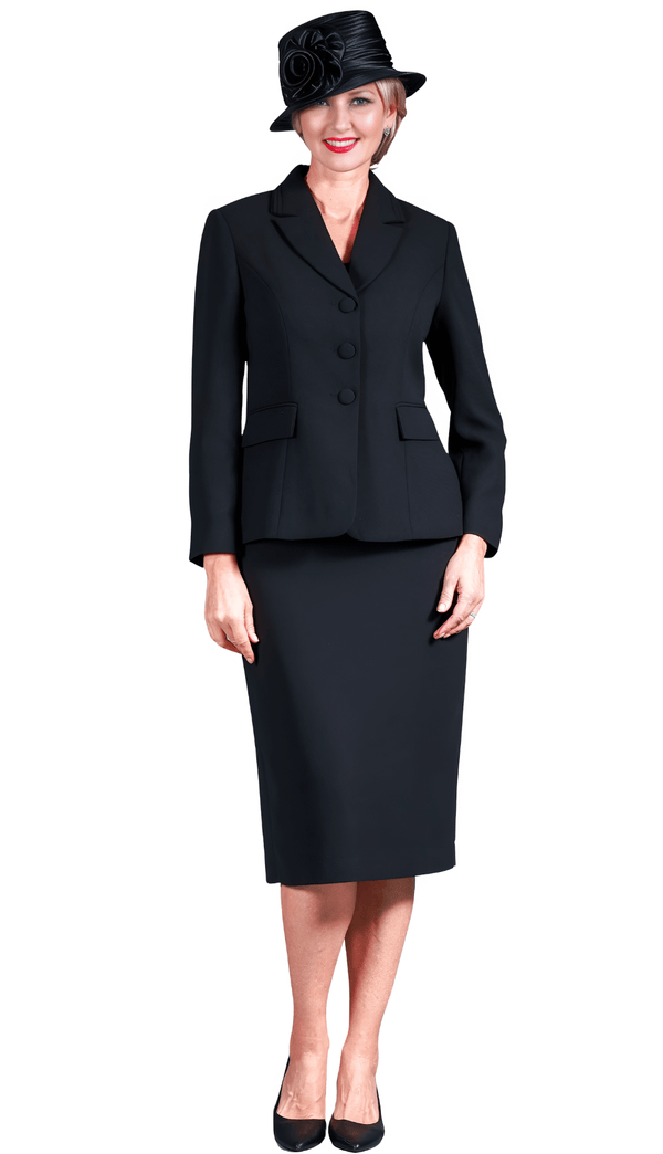 Giovanna Usher Suit S0743C-Black - Church Suits For Less