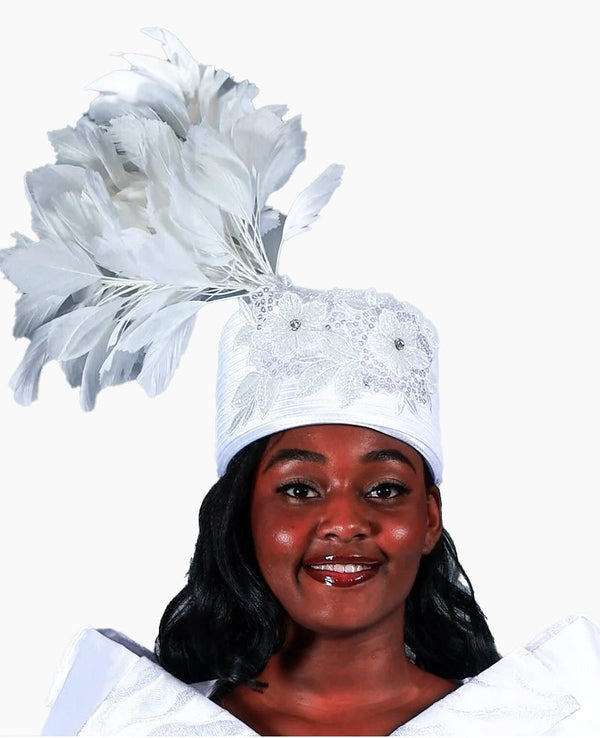 Giovanna Church Hat HG1211-White - Church Suits For Less