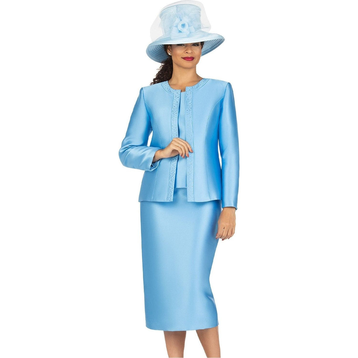 Giovanna Church Suit G1153-Sky Blue - Church Suits For Less