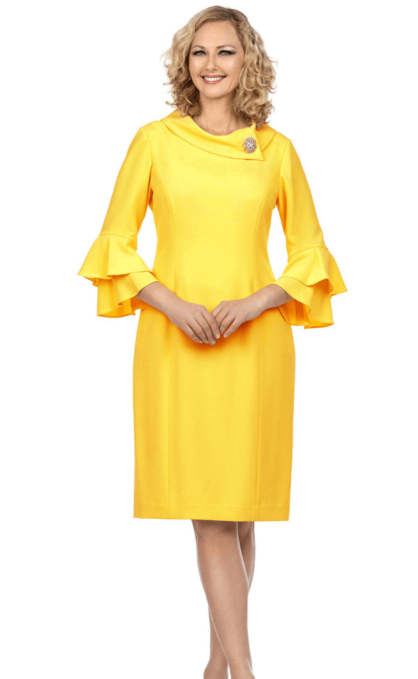 Giovanna Dress D1518-Yellow - Church Suits For Less