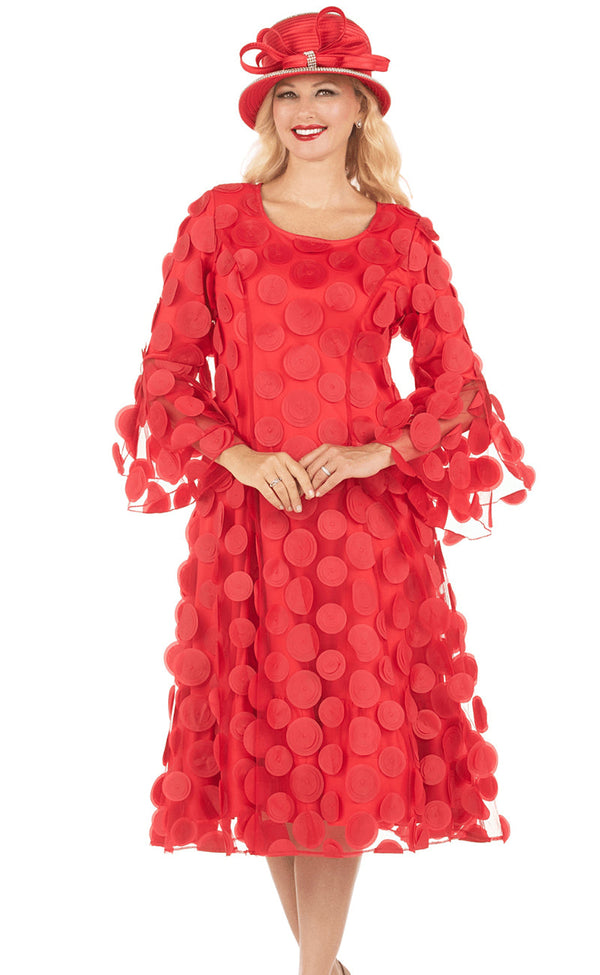 Giovanna Dress D1650-Red - Church Suits For Less