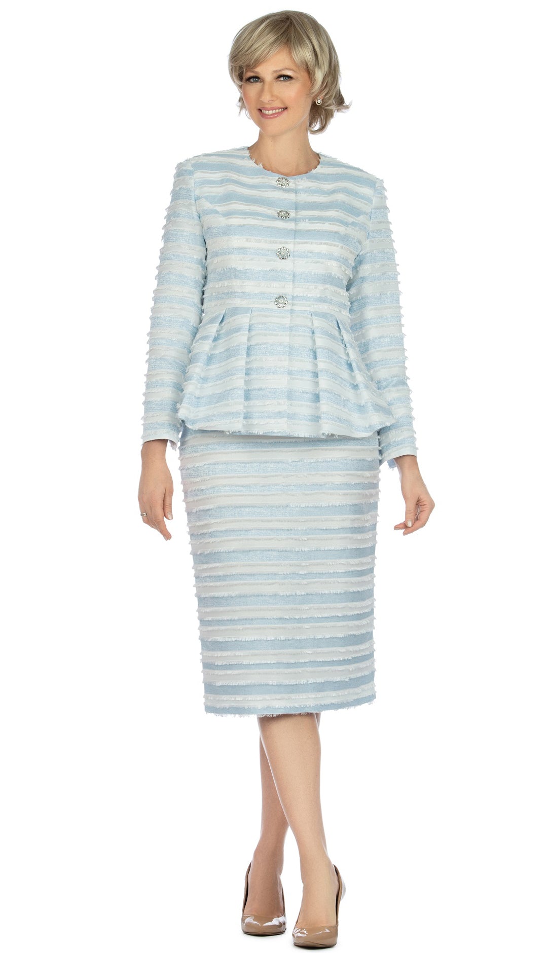 Giovanna Suit G1126-White/Blue - Church Suits For Less