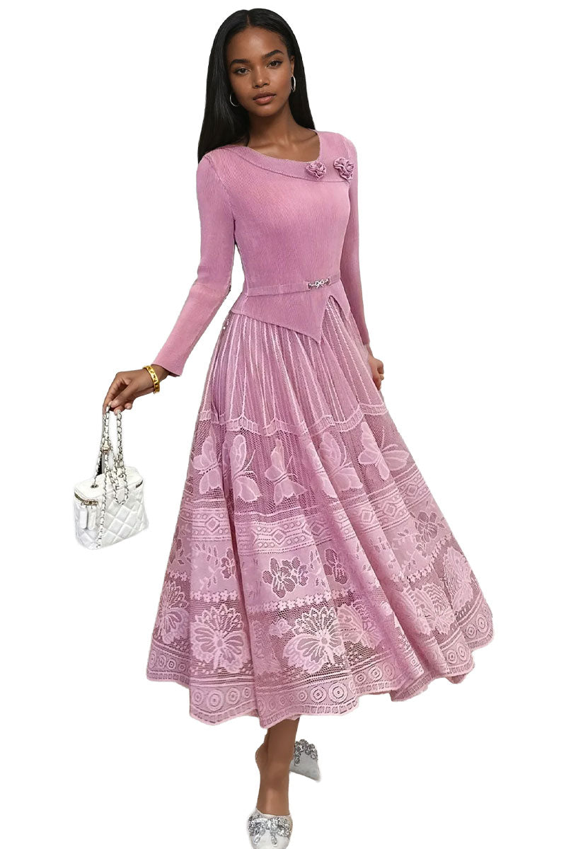 For Her Women Dress 82954-Dusty Pink