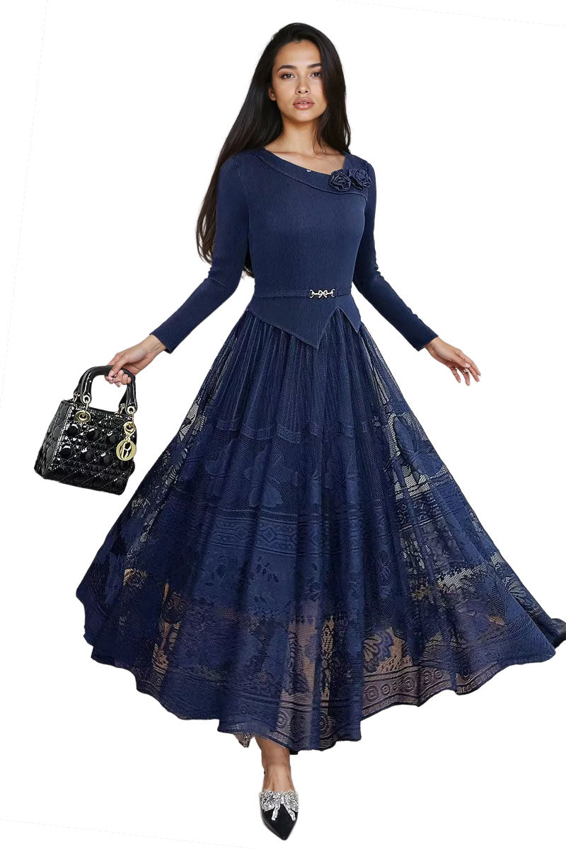 For Her Women Dress 82954-Navy