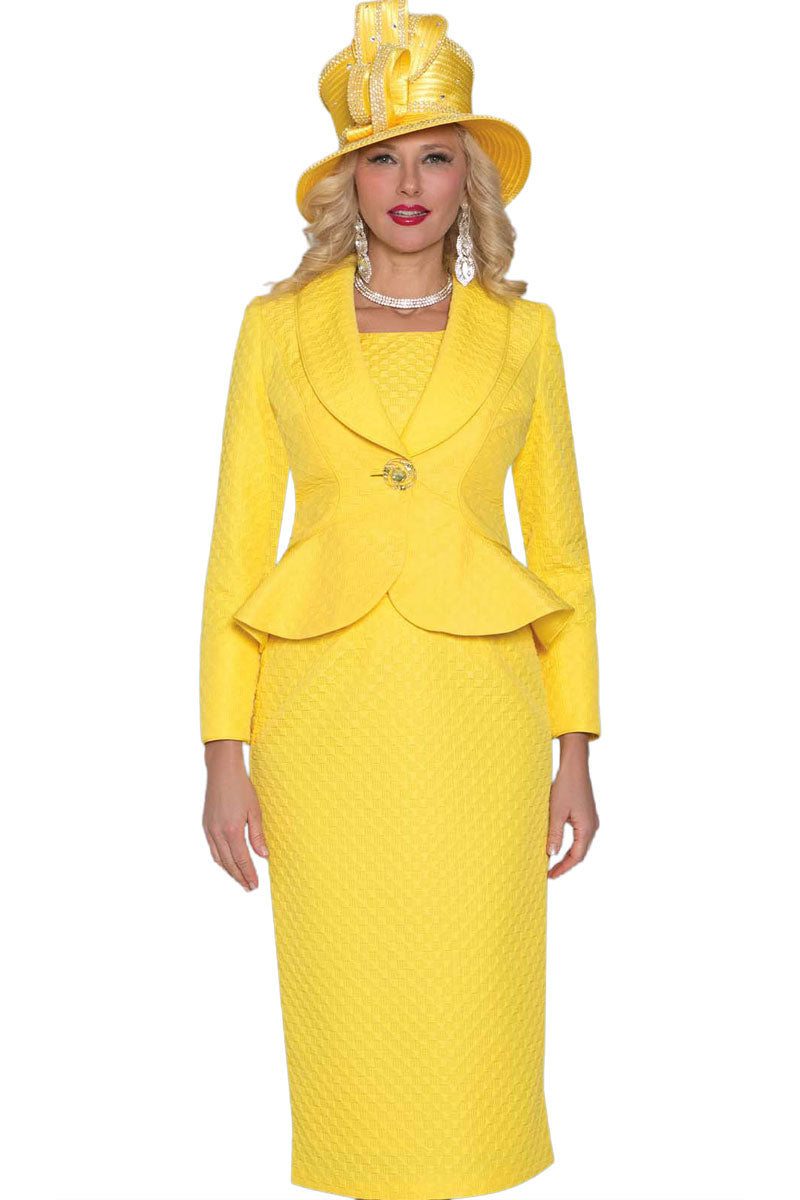 Lily And Taylor Skirt Suit 5133-Yellow