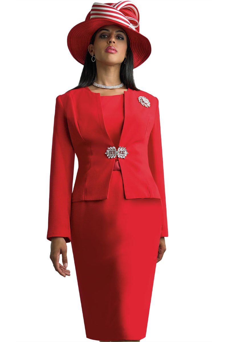 Lily And Taylor Suit 3052-Red