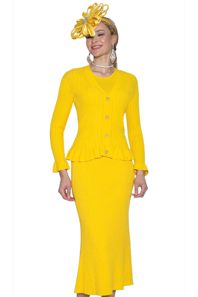 Lily And Taylor Suit 864-Yellow