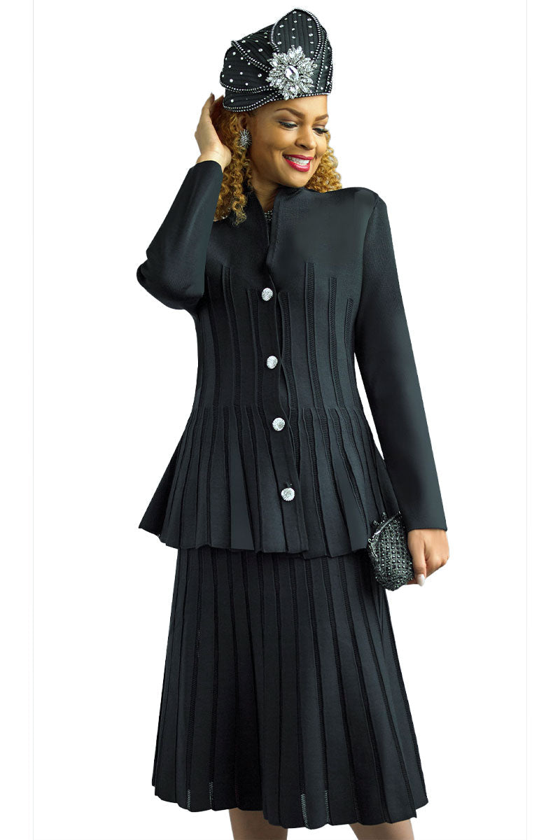 Lily And Taylor Suit 892-Black