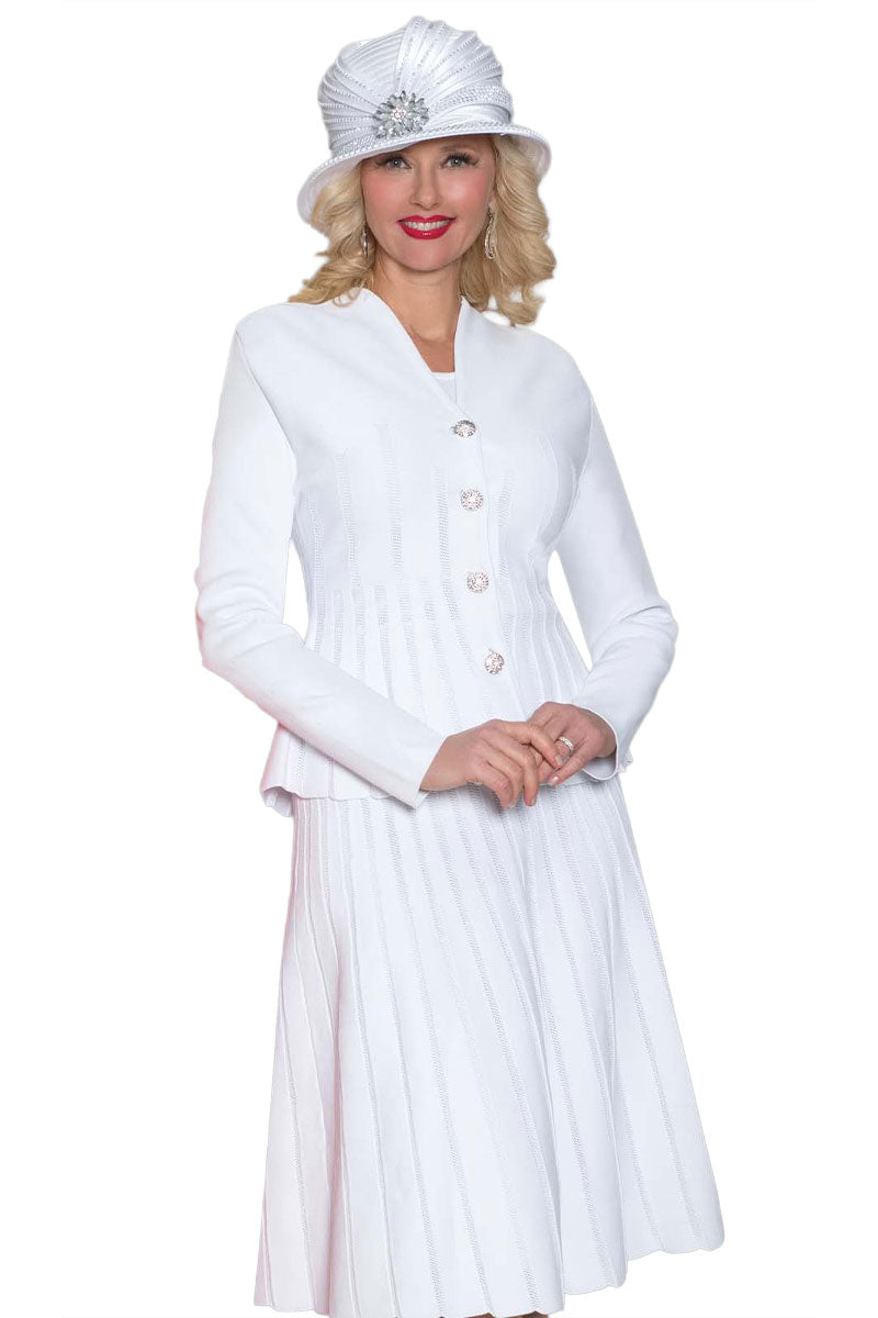 Lily And Taylor Suit 892-White