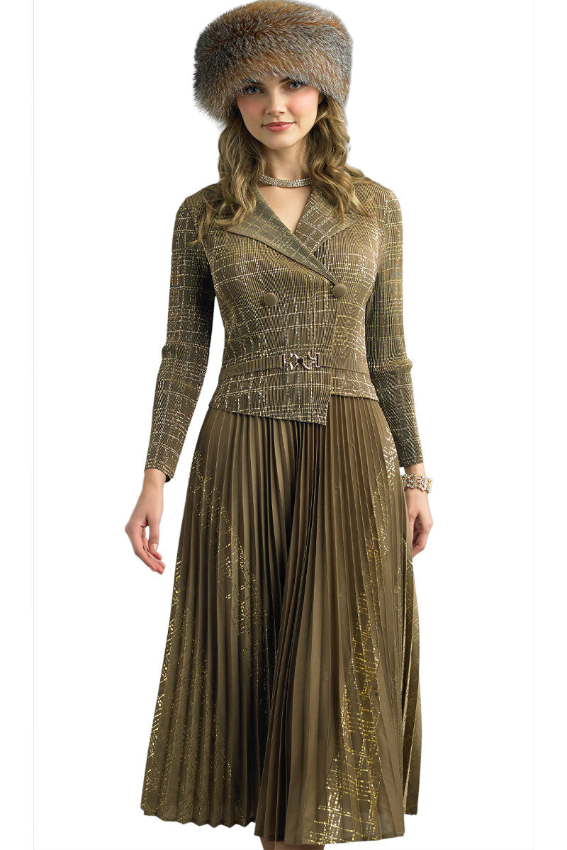 Lily And Taylor Church Dress 5091-Mocha