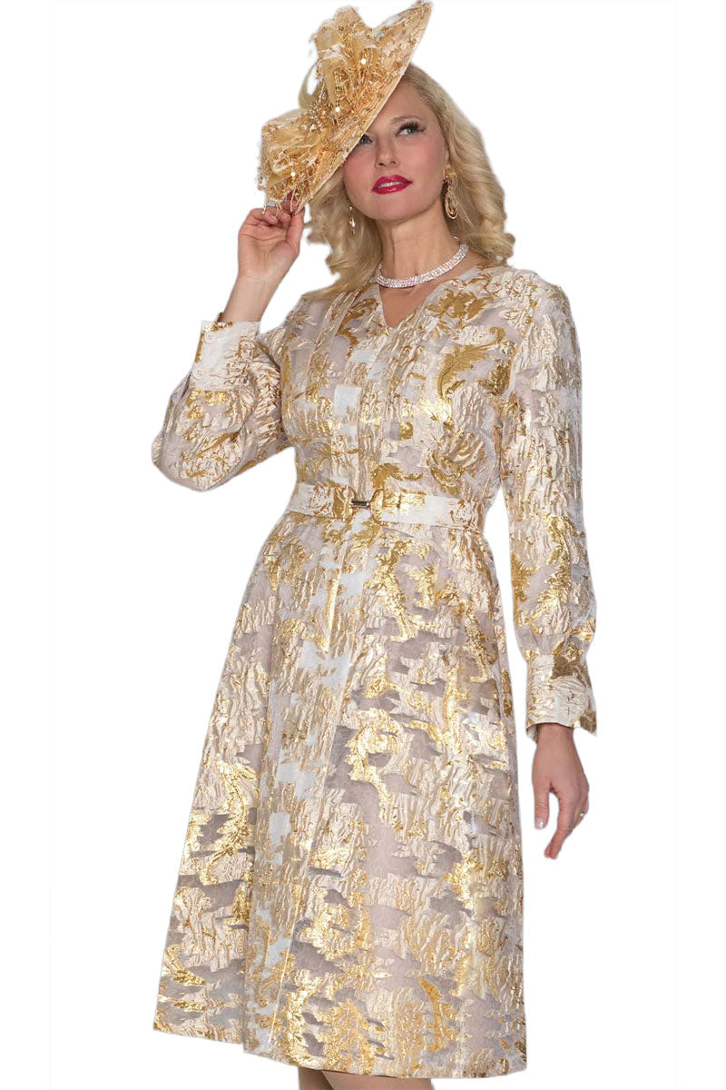 Lily And Taylor Dress 5112-Gold/Multi