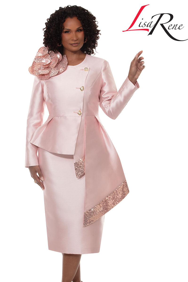 Lisa Rene Church Suit By Donna Vinci 66972-Blush