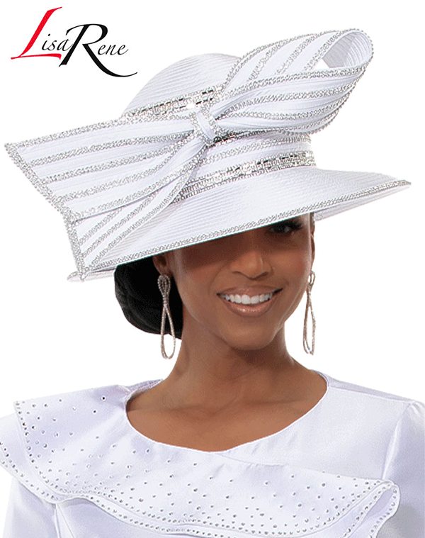 Lisa Rene Church Hat 3380-White