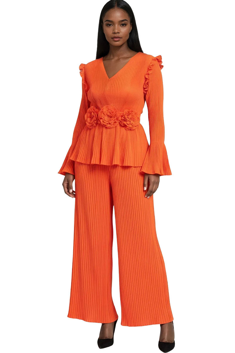 Pant Set with Floral Waist Detail 82953