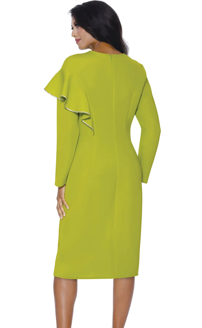 Stellar Looks Church Dress 600561-Green - Church Suits For Less