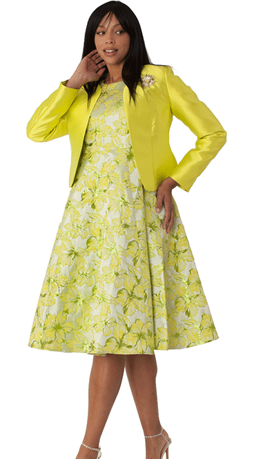 Tally Taylor Dress 4819-Lime - Church Suits For Less