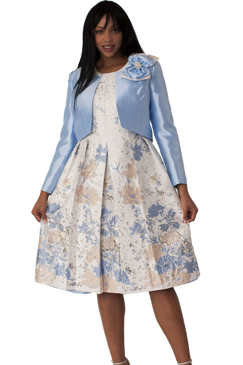 Tally Taylor Church Dress 4830-Blue Multi