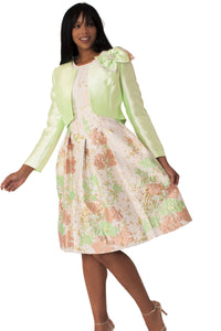 Tally Taylor Church Dress 4830-Green Multi