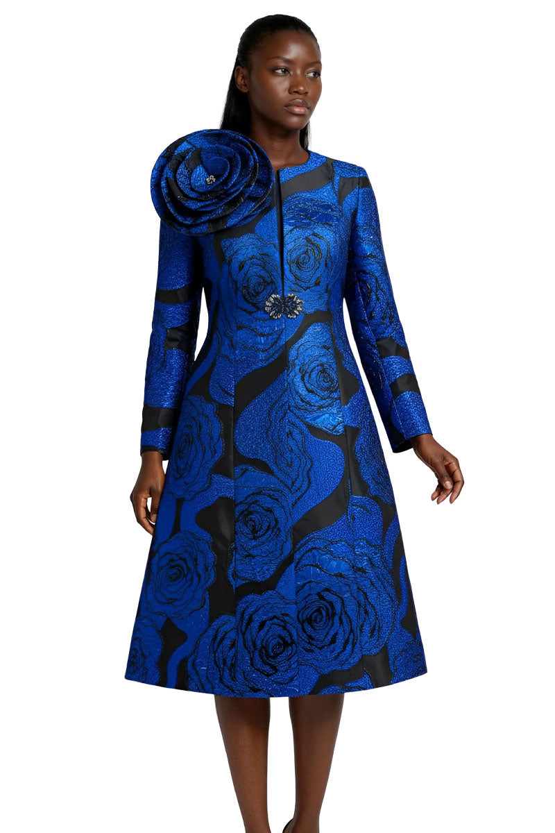 Tally Taylor Church Dress 4859-Royal/Black