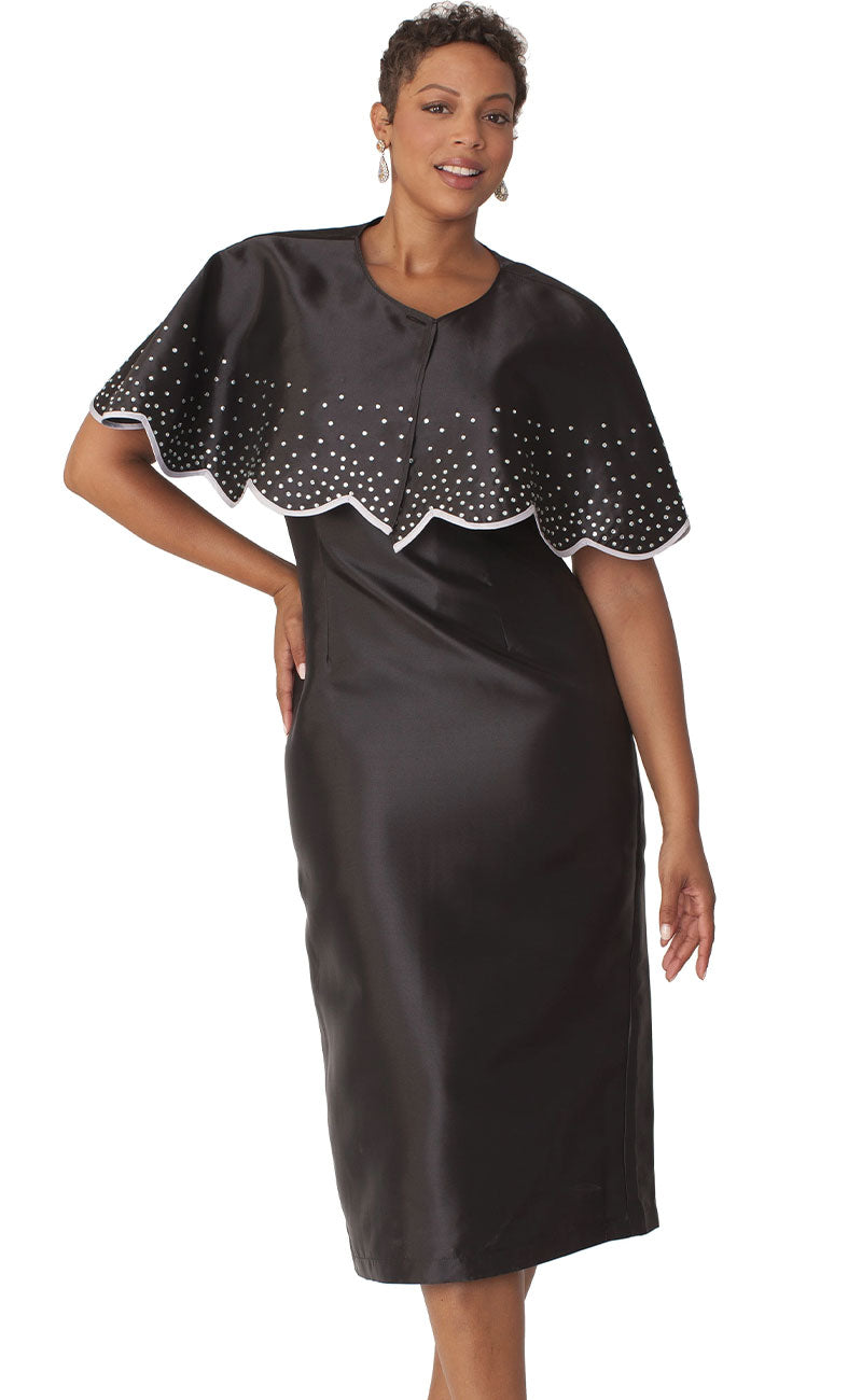 Tally Taylor Church Dress 4866-Black - Church Suits For Less