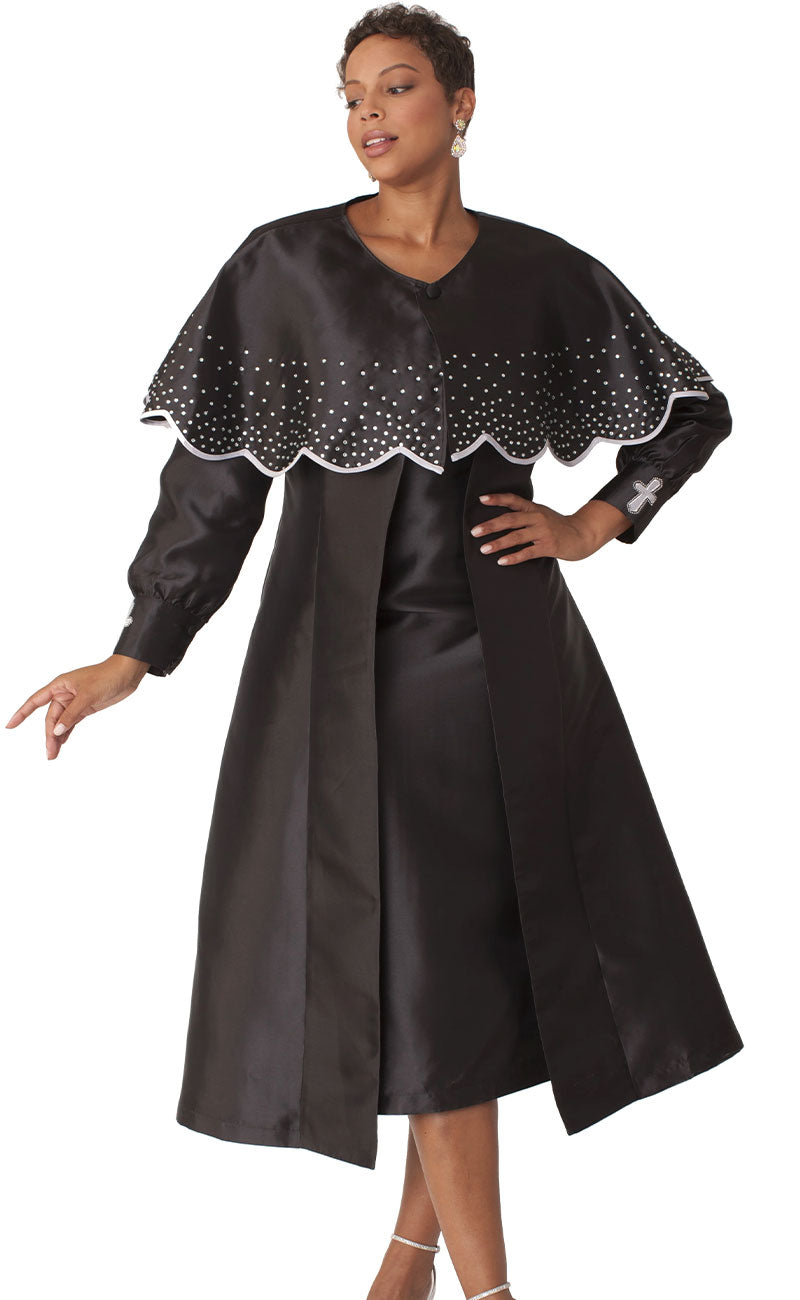 Tally Taylor Church Dress 4866-Black - Church Suits For Less
