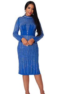 Tally Taylor Church Dress 4998-Royal/Slver