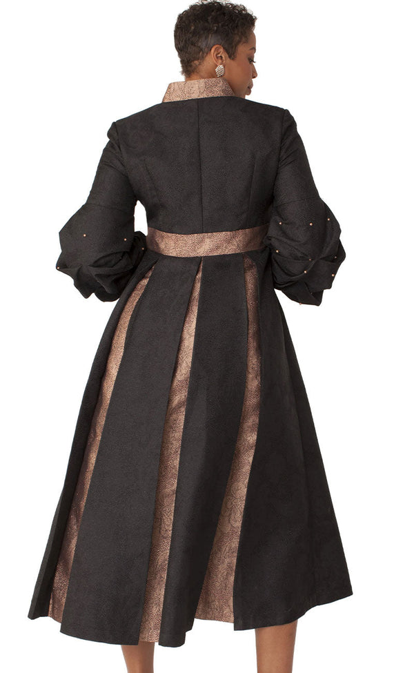 Tally Taylor Church Robe 4850-Black/Gold - Church Suits For Less