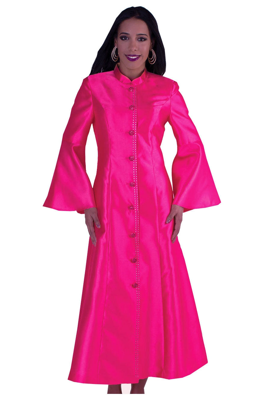 Tally Taylor Church Robe 4634C-Fuchsia - Church Suits For Less