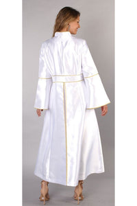 Tally Taylor Church Robe 4731C-White/Gold - Church Suits For Less