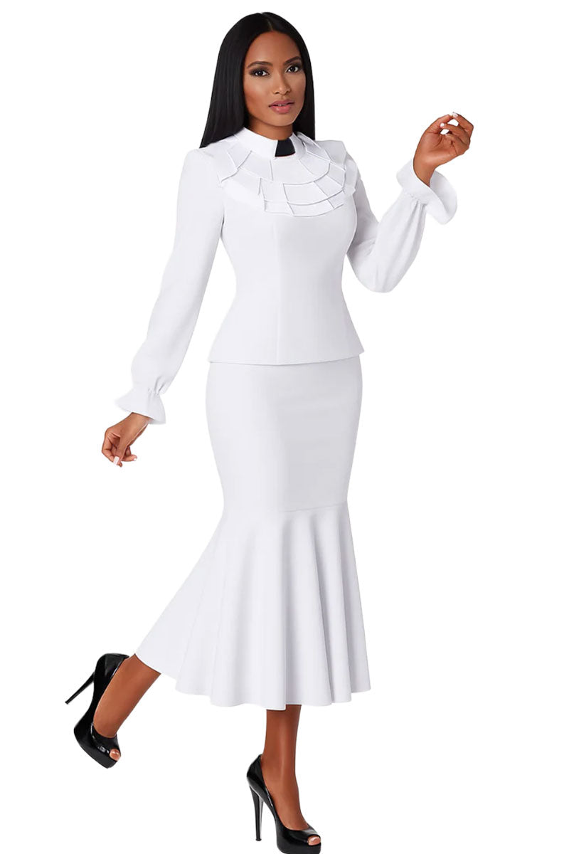 Tally Taylor Church Suit 4601-White/Black