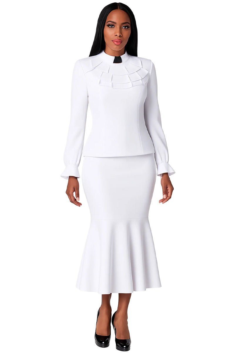 Tally Taylor Church Suit 4601C-White/Black