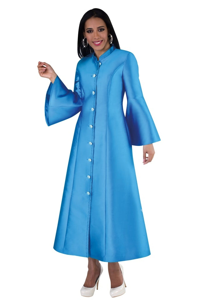 Tally Taylor Church Robe 4634C-Sky Blue - Church Suits For Less