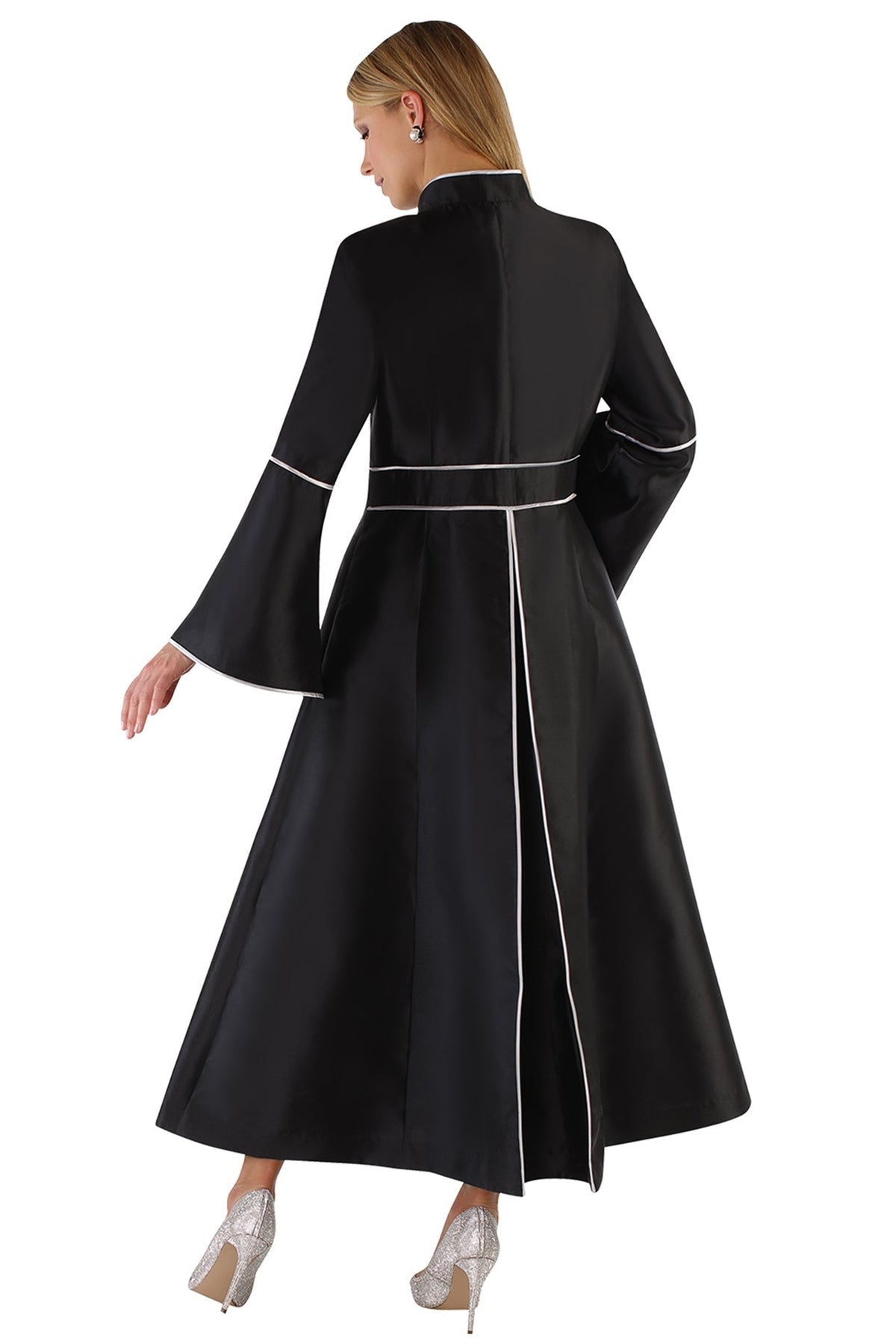 Tally Taylor Church Robe 4731C-Black/Silver - Church Suits For Less