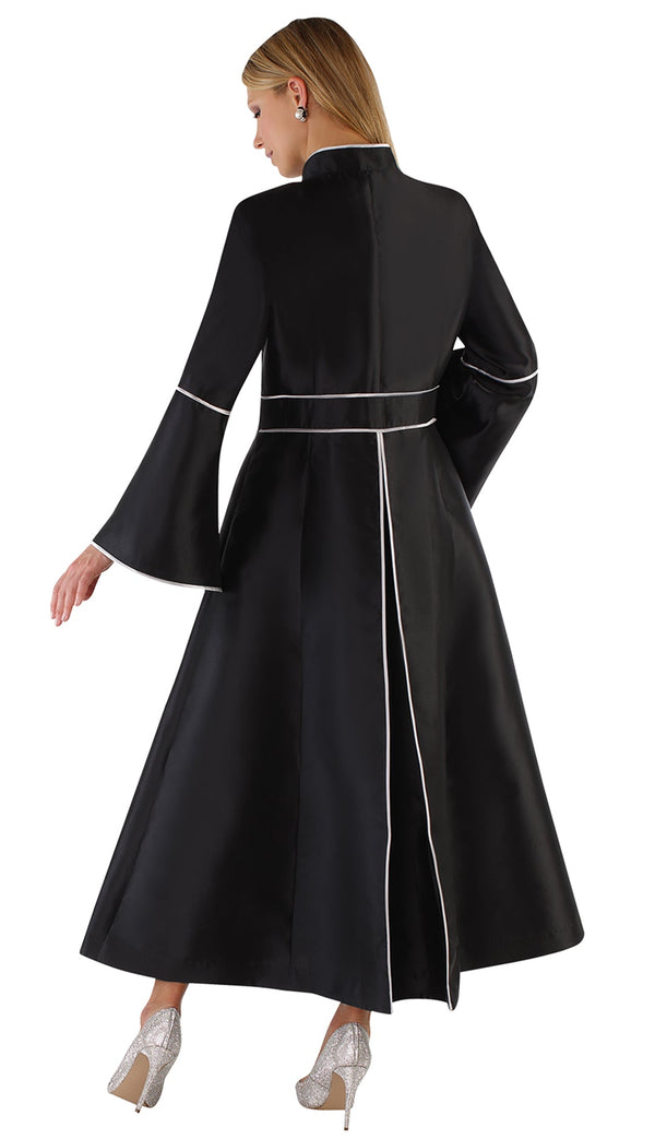 Tally Taylor Church Robe 4731C-Black/Silver - Church Suits For Less