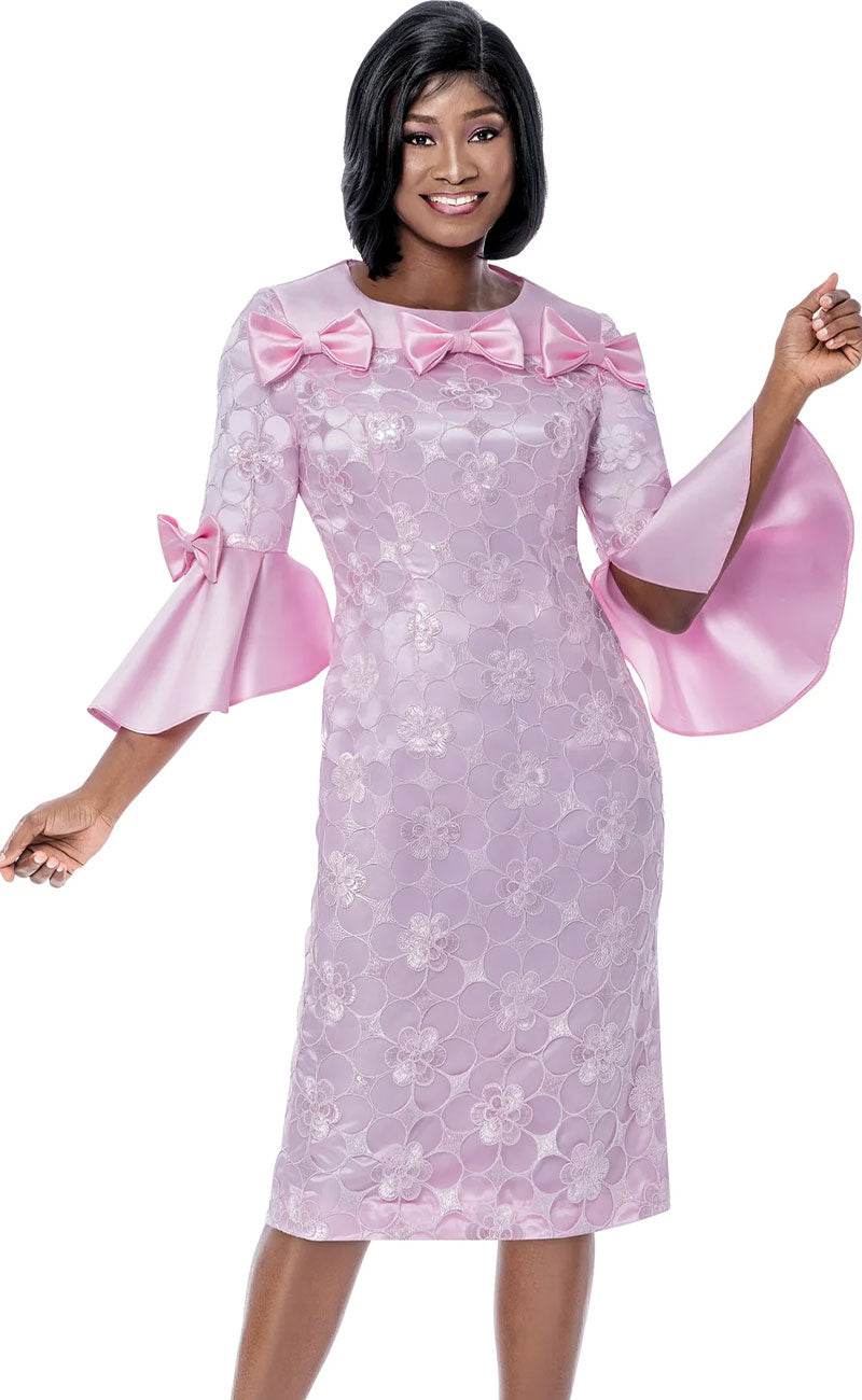 Terramina Church Dress 7279-Pink - Church Suits For Less