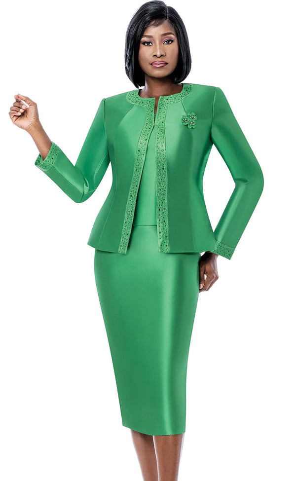 Terramina Church Suit 7637-Emerald - Church Suits For Less