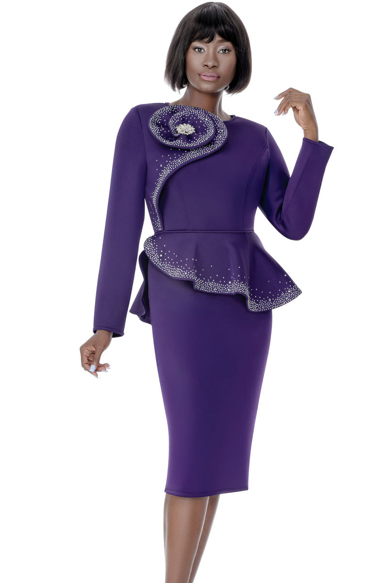 Terramina Church Dress 7308-Purple