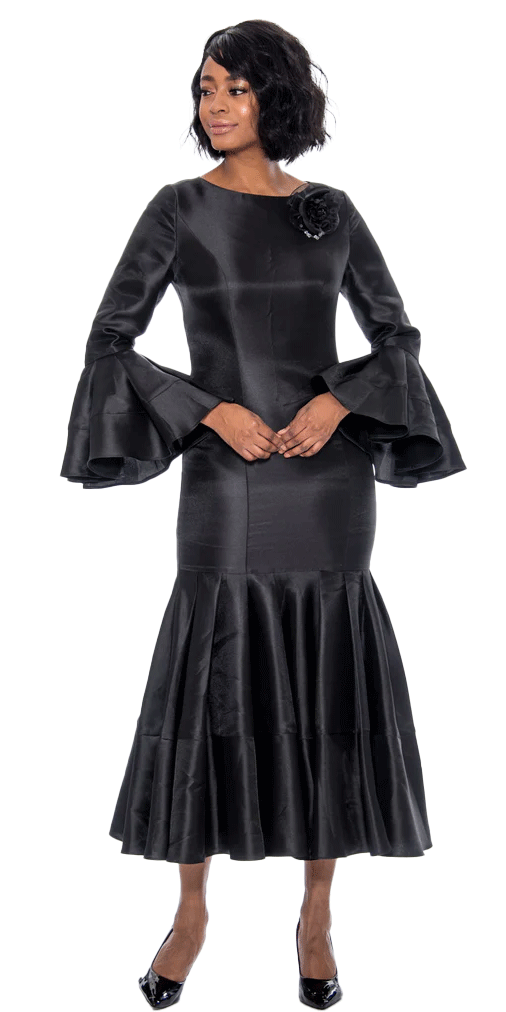 Terramina Church Dress 77764C-Black - Church Suits For Less