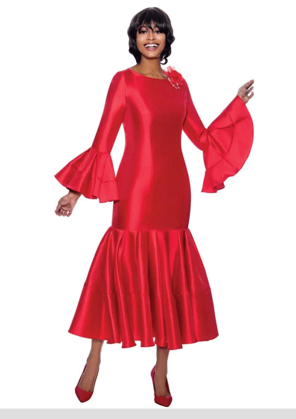 Terramina Church Dress 77764C-Red - Church Suits For Less