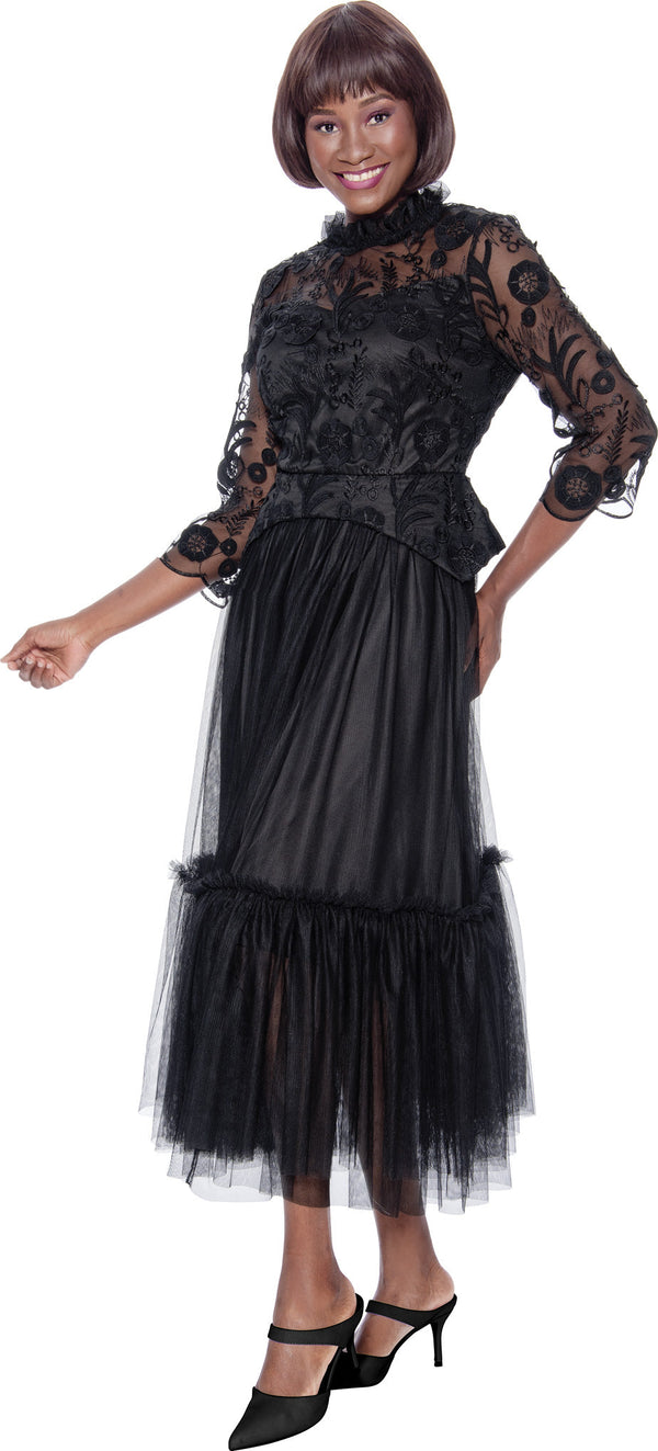 Terramina Church Dress 7146-Black - Church Suits For Less