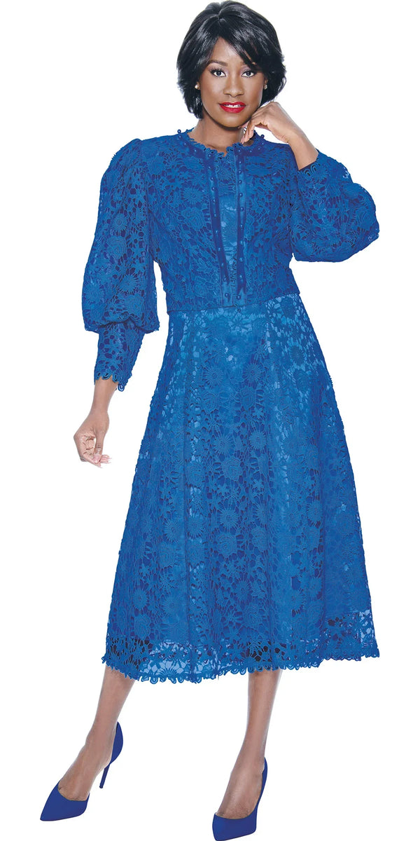 Terramina Church Dress 7051-Royal Blue - Church Suits For Less