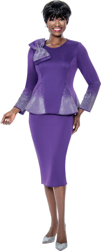 Terramina Church Suit 7108C-Purple - Church Suits For Less