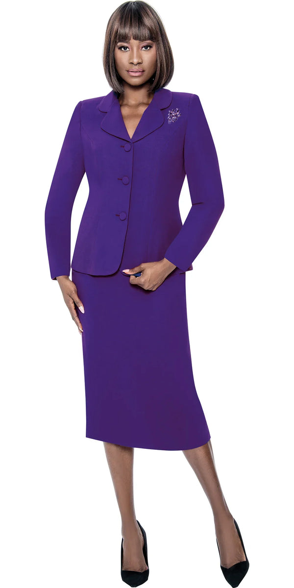 Terramina Usher Suit 9002-Purple - Church Suits For Less