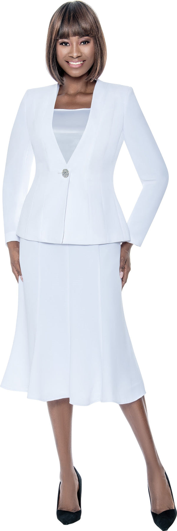 Terramina Usher Suit 9003-White - Church Suits For Less