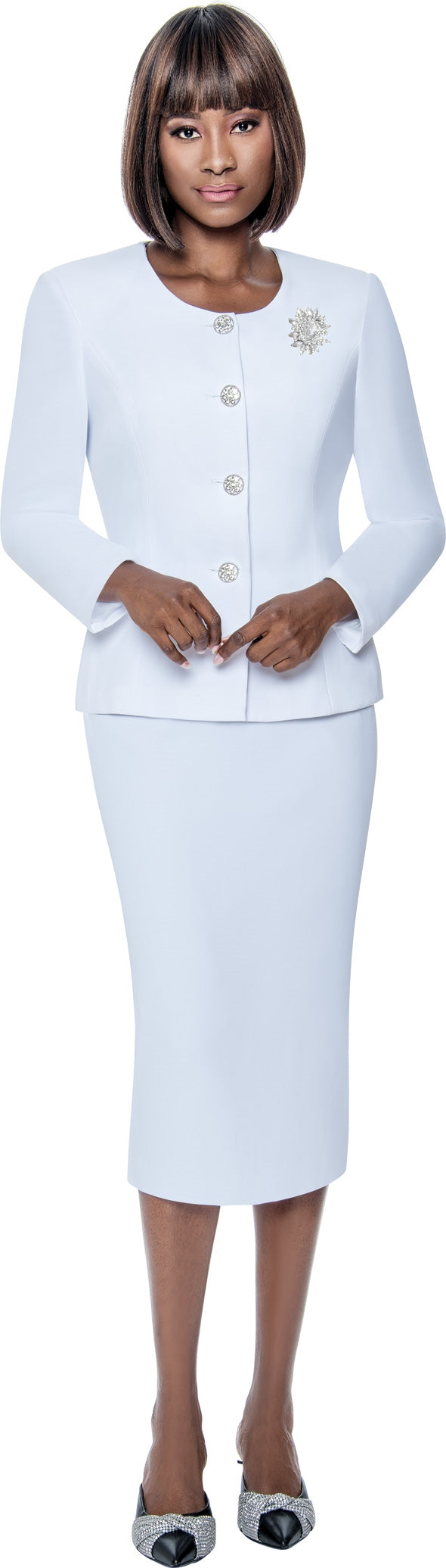 Terramina Usher Suit 9004-White - Church Suits For Less